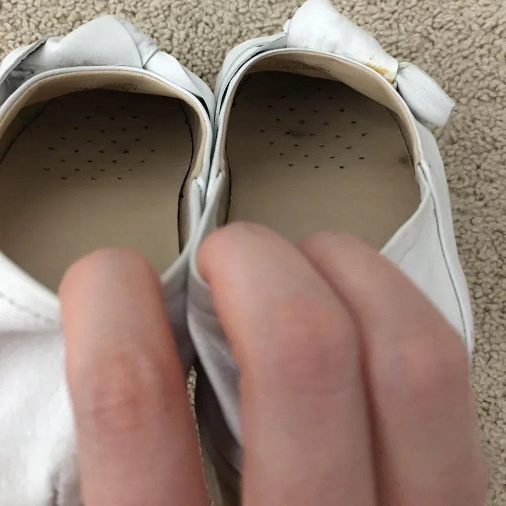Zara women leather mule plimsolls with bow size 8 ref: 1751/101